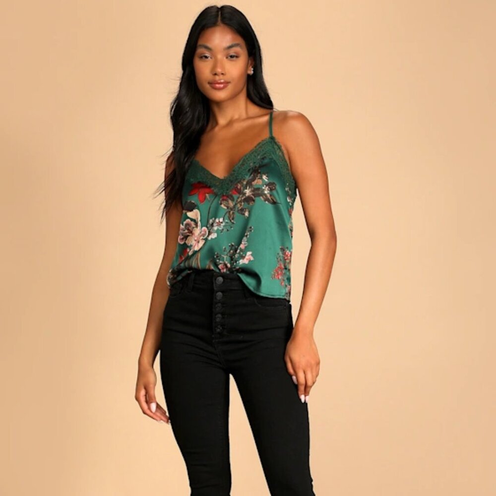 Satin Lace Cami - size S - New!!